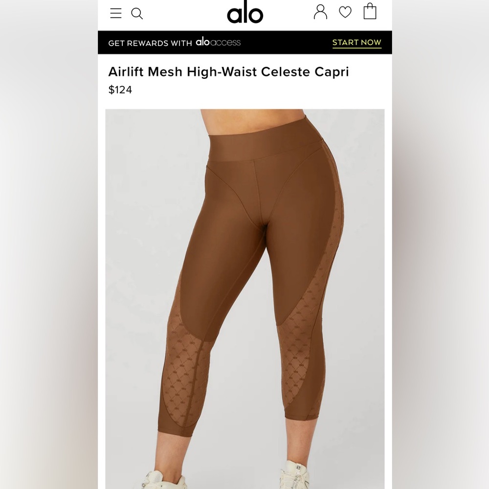 Alo Airlift Mesh High-Waist Celeste Capri